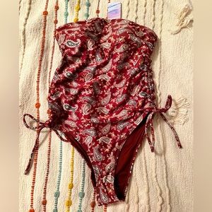 FOREVER 21 Swimwear ONE PIECE color Rust/Multicolor Small